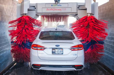 a white car cleaning